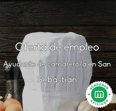 AYUDANTE DE CAMARERO/A EN DONOSTI
