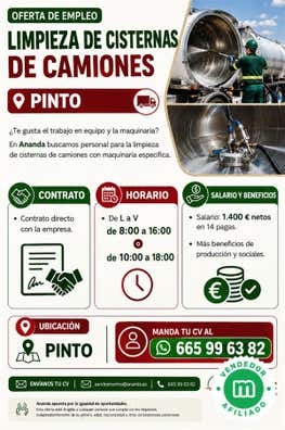 LIMPIEZA DE CISTERNAS (H/M)