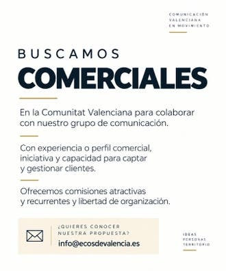 comercial en medio de comunicación