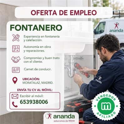FONTANERO (A) MORATALAZ