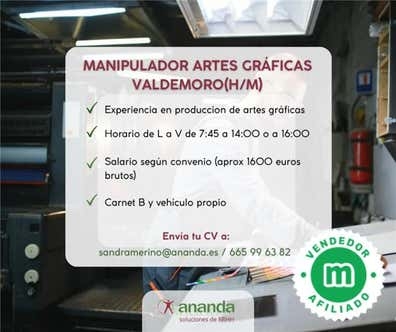 MANIPULADOR ARTES GRÁFICAS (H/M)