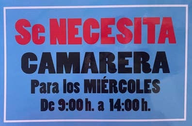 Se busca camarera en Ordes