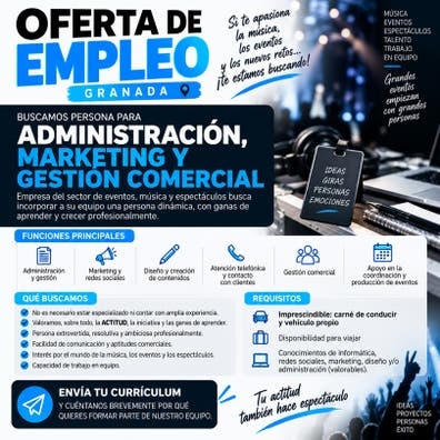 Administrativo/a – Gestión comercial y c