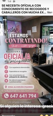 Ofíciala de peluqueria