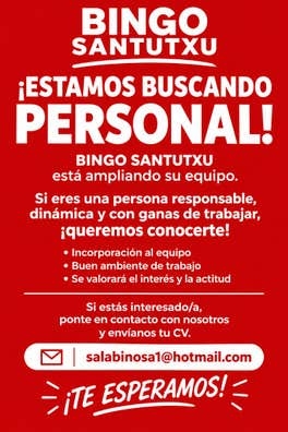 Bingo Santutxu esta ampliando su equipo