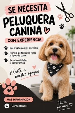SE NECESITA peluquer@ Canina
