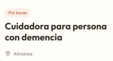 Cuidado persona con demencia