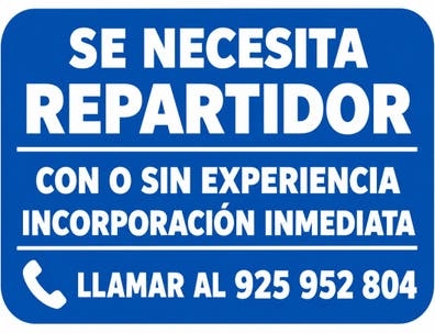 SE BUSCA REPARTIDOR