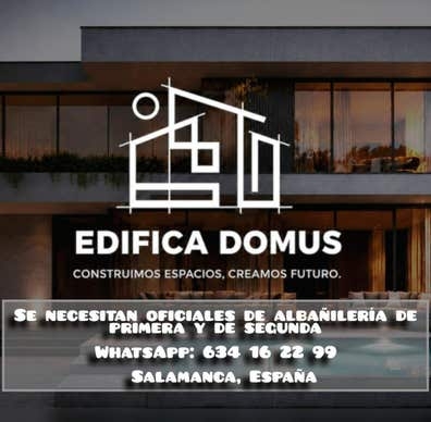 Se busca albañiles de primera y segunda