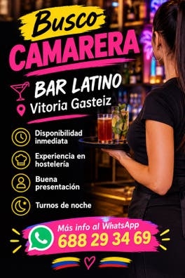 Busco camarera chica