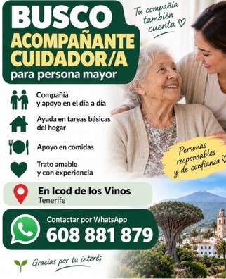 Busco cuidador/a persona mayor