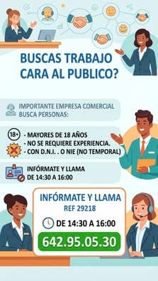 Trabajo de cara al público.