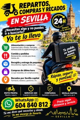 Repartidor Sevilla | Recados 24H | Moto