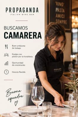 BUSCAMOS CAMARERA