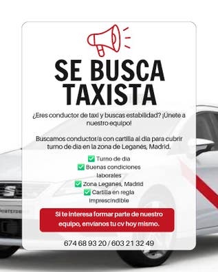 Se busca Taxista turno Mañana