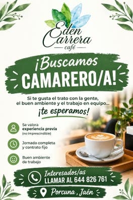 se necesita camarero/a
