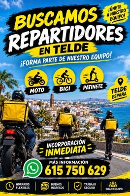 Busco repartidores en Telde