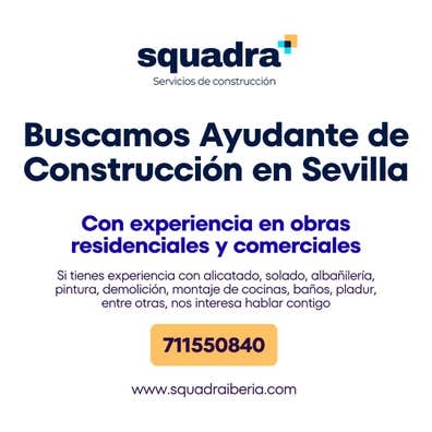 Ayudante de Construcción / Peón en Sevil