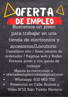 Oferta de empleo a tiempo completo