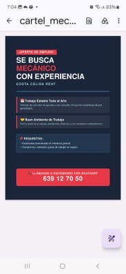 se necesita mecanico