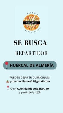 BUSCAMOS REPARTIDOR PARA PIZZERIA