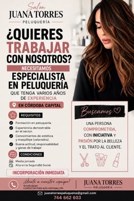 Se necesita estilista con experiencia