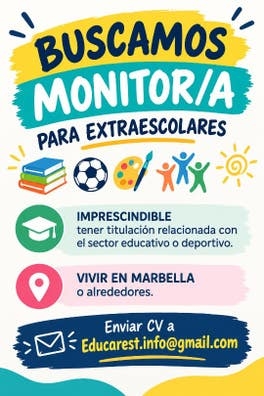 Monitor/a para extraescolares