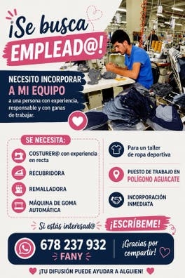 Se busca costurera