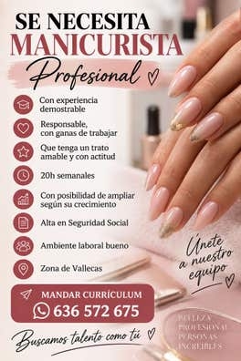 Se necesita manicurista