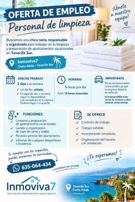 Se busca personal de limpieza