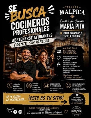 Oferta de empleo cociner@s.