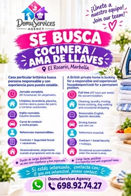 Empleada de hogar con coche