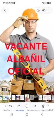 VACANTE ALBAÑIL OFICIAL