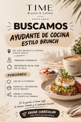 ayudante de cocina estilo brunch