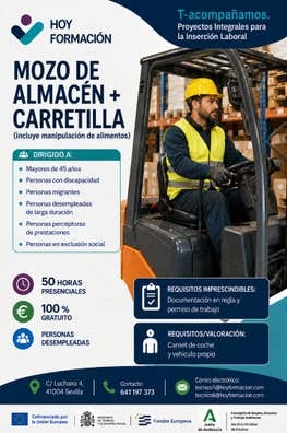 MOZO/A DE ALMACÉN + CARRETILLA