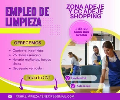 Zona Adeje. Contrato Indefinido