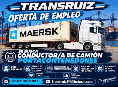 Ruta nacional con contenedor en valencia
