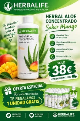 1 aloe gratis por cada 10 unidades