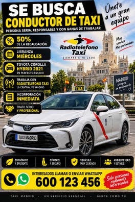 SE BUSCA CONDUCTOR DE TAXI
