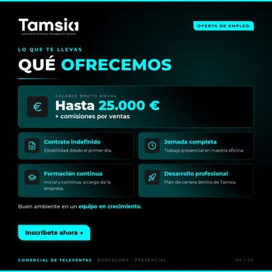 Buscamos un comercial de televentas