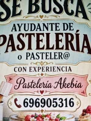 Ayudante Pastelería
