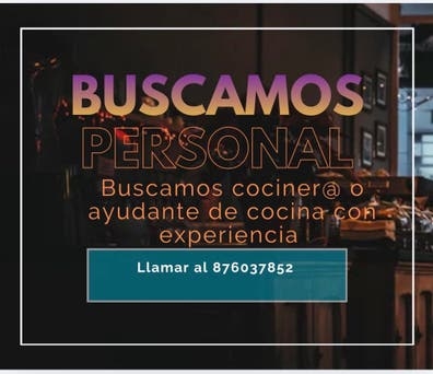 Cocinero o ayudante