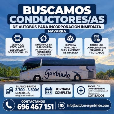 Buscamos Conductores/as de Autobus