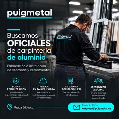 Oficial carpintería de aluminio – Fraga