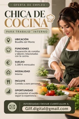 Se solicita Cocinera y Domestica