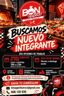 Buscamos nuevo integrante en pizzeria
