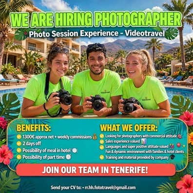 Fotografos y vendedores en Hoteles