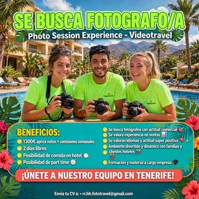 Fotografos y vendedores en Hoteles