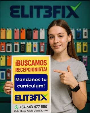 Buscamos recepcionista tienda telefonia