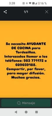 AYUDANTE DE COCINA